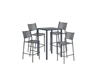 Arredo giardino Vermobil Tavolo alto quatris 70 x 70 grigio antico con 4 sagelli alti alice con un ribasso esclusivo