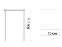Arredo Giardino Vermobil Tavolo alto quatris 70 x 70 grigio antico con 4 sagelli alti alice a prezzo ribassato