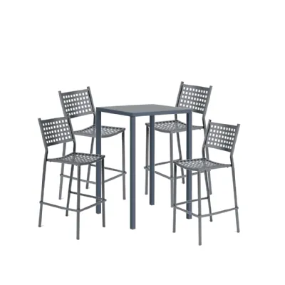 Arredo giardino Vermobil Tavolo alto quatris 70 x 70 grigio antico con 4 sagelli alti alice con un ribasso esclusivo