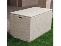 Arredo Giardino Baule da esterno trecciata a mano la fibra polyrattan marca viro di altissima qualit  Md work OFFERTA OUTLET