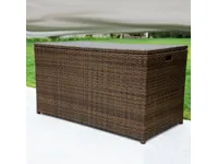 Arredo Giardino Baule da esterno trecciata a mano la fibra polyrattan marca viro di altissima qualit  Md work OFFERTA OUTLET