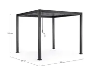 Scopri Pergola Ocean 3x3 Antracite Bizzotto: Arredo Giardino a prezzo scontato!