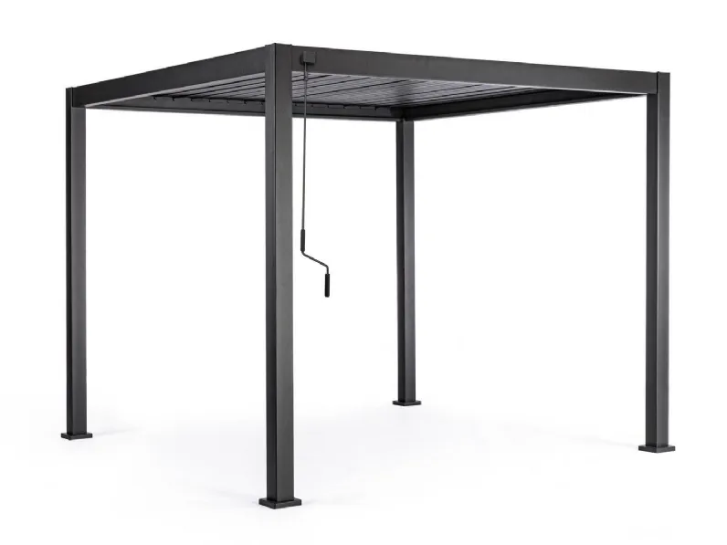 Scopri Pergola Ocean 3x3 Antracite Bizzotto: Arredo Giardino a prezzo scontato!