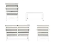 Arredo giardino Salotto harley 4 posti bianco Bizzotto OFFERTA OUTLET - 25%