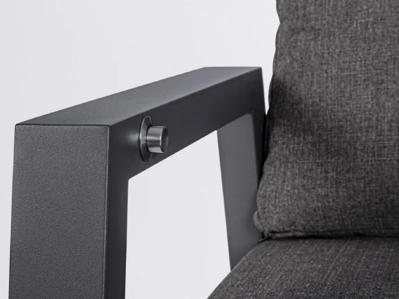 Arredo Giardino Bizzotto Set 2 poltrone kledi antracite con tavolino  a prezzo scontato