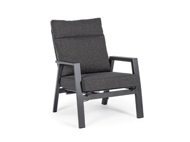 Arredo Giardino Bizzotto Set 2 poltrone kledi antracite con tavolino  a prezzo scontato