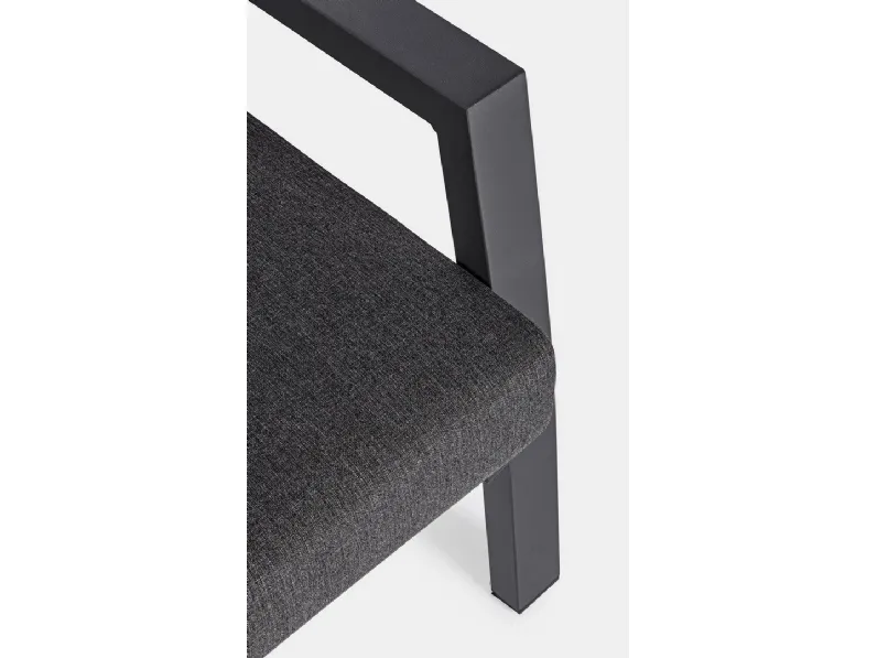Arredo Giardino Bizzotto Set 2 poltrone kledi antracite con tavolino  a prezzo scontato