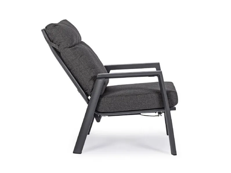 Arredo Giardino Bizzotto Set 2 poltrone kledi antracite con tavolino  a prezzo scontato
