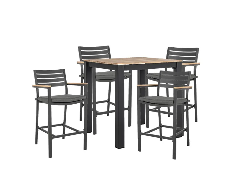 Mobile giardino Set bar kailani antracite di Bizzotto con forte sconto