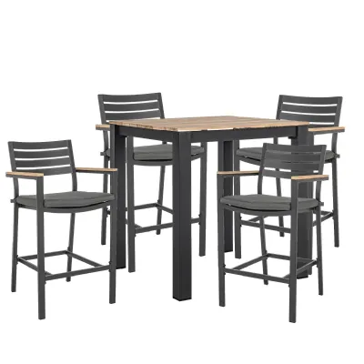 Mobile giardino Set bar kailani antracite di Bizzotto con forte sconto