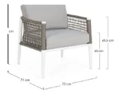 Bizzotto Set da giardino mod. calypso: Arredo Giardino a prezzi outlet