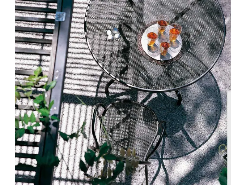 Cambi 80 cm con 2 poltroncine ronda grigio antico Emu: tavolo da giardino in Offerta Outlet