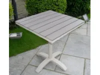 Cervia 70x70 con 2 poltrone colore tortora Cosma outdoor living: tavolo da giardino a prezzi outlet