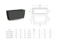 Collezione esclusiva Lyxo cassetta genesis antracite 80x42,5 cm: Arredo Giardino a prezzi convenienti