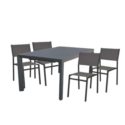 Cosma outdoor living Tavolo houston allungabile 135/180 con 4 sedie avana antracite cosma: arredo giardino a prezzi outlet