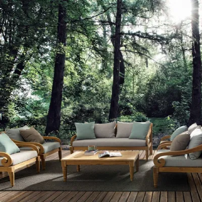 Divano 2-3p karuba teak  Outlet etnico: Arredo Giardino con forte sconto