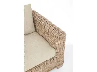 Outlet etnico: Divano 3p Fortaleza in fibre naturali. Arredo Giardino in Offerta!