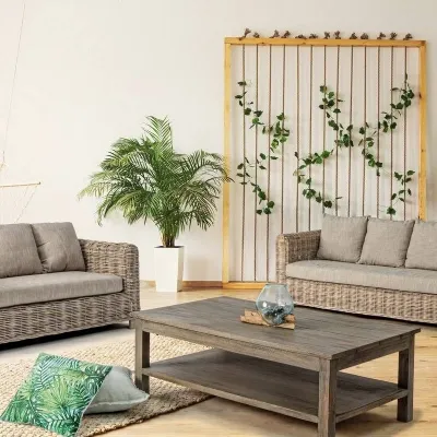 Outlet etnico: Divano 3p Fortaleza in fibre naturali. Arredo Giardino in Offerta!