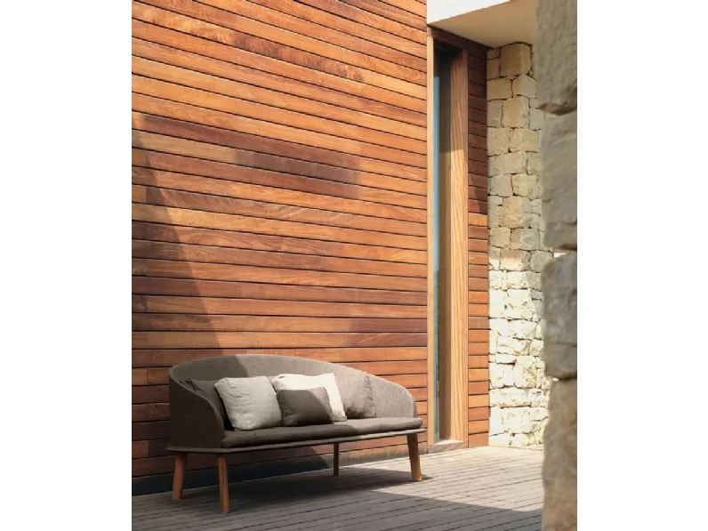 Divano da giardino Talenti outdoor Cleo teak sofa  cm 230  ecru'  A PREZZI OUTLET