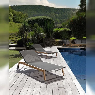 Divano da giardino Talenti outdoor Lettino moon teak talenti  con uno sconto esclusivo