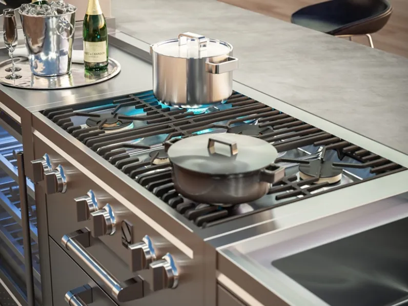 Kitchen design steel  Artigianale: barbecue a prezzo Outlet