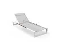 Divano per l'esterno Talenti Lettino alabama  bianco / teak  con forte sconto 