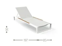 Divano per l'esterno Talenti Lettino alabama  bianco / teak  con forte sconto 
