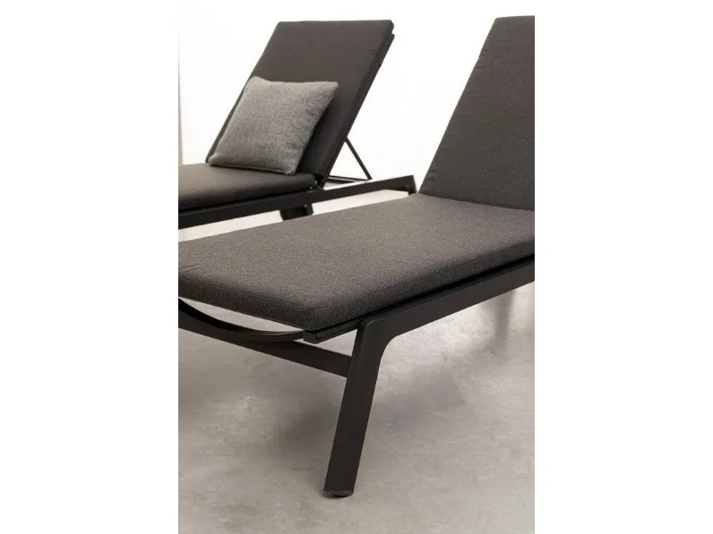 Lettino jalisco antracite con ruote - Bizzotto: arredo giardino in Offerta Outlet