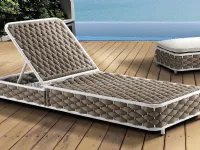 Arredo Giardino Md: Lettino Luxury intrecciato a mano, sconto!