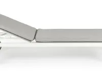 Bizzotto  lettino jalisco bianco con ruote: arredo giardino con forte sconto