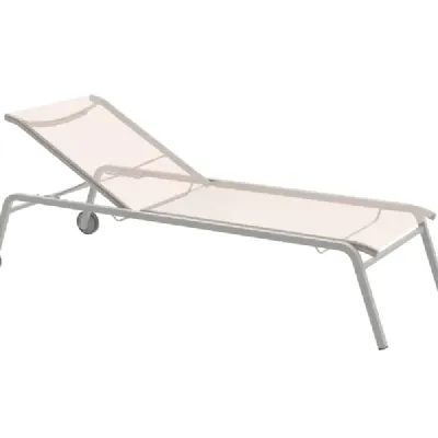 Arredo Giardino Vermobil Lettino prendisole alice fango telo bianco texplast- vermobil a prezzo scontato
