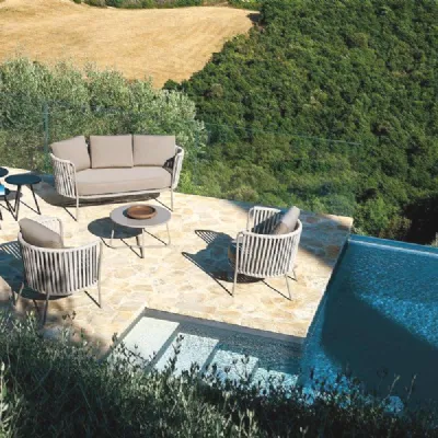 Mobile giardino modello Salotto 4 pezzi daisy rope fango vermobil di Vermobil IN OFFERTA