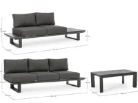 Arredo giardino Salotto angolare konnor antracite Bizzotto a prezzo ribassato
