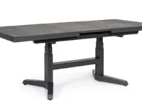 Arredo Giardino Bizzotto Set tavolo robert allungabile 143/183 cm con 4 poltroncine krion antracite- bizzotto a prezzo ribassato