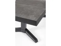 Arredo Giardino Bizzotto Set tavolo robert allungabile 143/183 cm con 4 poltroncine krion antracite- bizzotto a prezzo ribassato