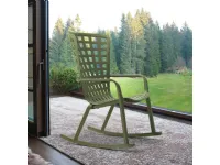 Arredo giardino Dondolo folio rocking verde e cuscino Nardi OFFERTA OUTLET - 20%