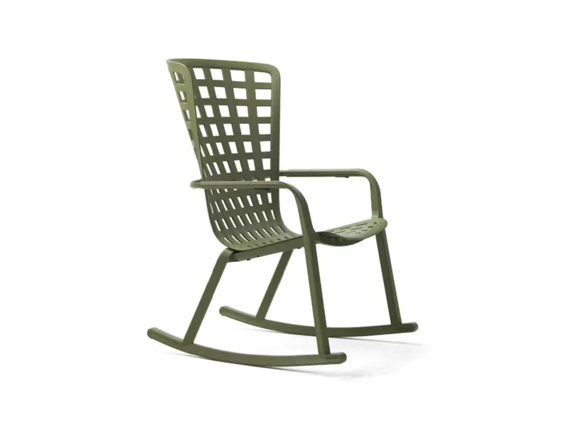 Dondolo folio rocking verde e cuscino Nardi: arredo giardino a prezzo Outlet