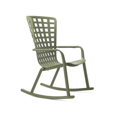 Dondolo folio rocking verde e cuscino Nardi: arredo giardino a prezzo Outlet