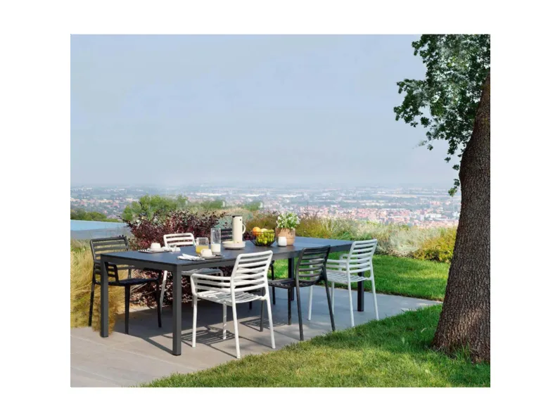 Arredo giardino Nardi Set tavolo rio 210 ext con seduta doga armchair A PREZZI OUTLET