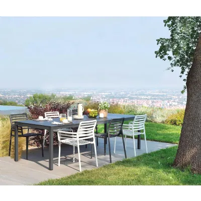 Arredo giardino Nardi Set tavolo rio 210 ext con seduta doga armchair A PREZZI OUTLET