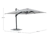 Arredo Giardino Bizzotto Ombrellone braccio ines 3x4 grigio chiaro a prezzo ribassato
