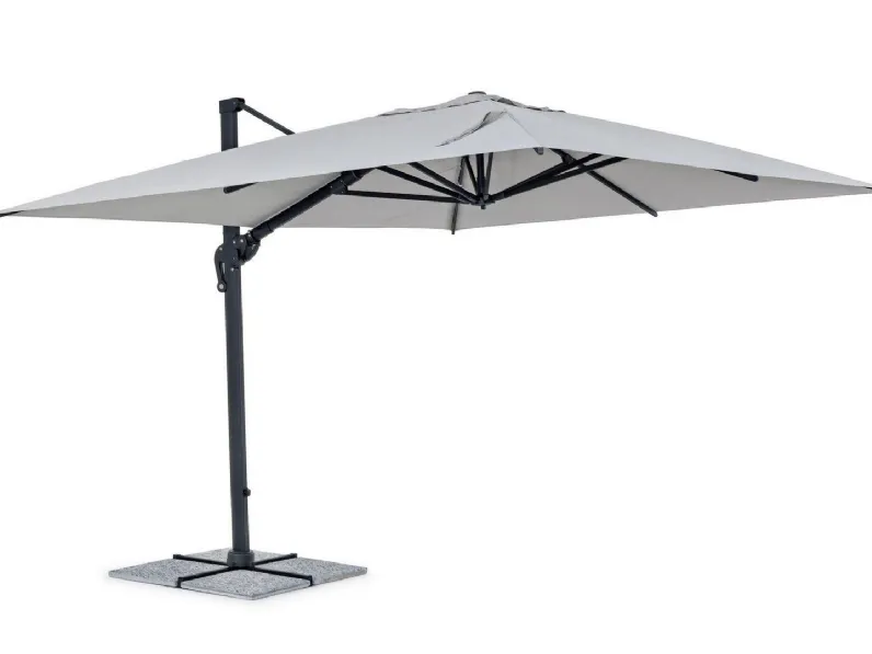 Arredo Giardino Bizzotto Ombrellone braccio ines 3x4 grigio chiaro a prezzo ribassato