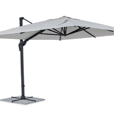 Arredo Giardino Bizzotto Ombrellone braccio ines 3x4 grigio chiaro a prezzo ribassato