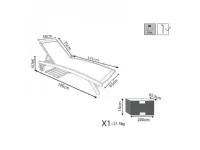 Arredo giardino Lettino prendisole texty c-ruote Outlet etnico OFFERTA OUTLET - 32%