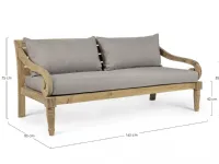 Arredo giardino Outlet etnico Set divano karuba fsc a prezzo scontato