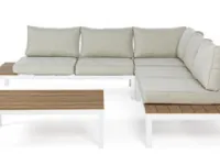 Set salotto angolare elias bianco/antracite  Outlet etnico: Arredo Giardino a prezzi outlet
