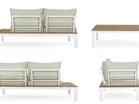 Set salotto angolare elias bianco/antracite  Outlet etnico: Arredo Giardino a prezzi outlet