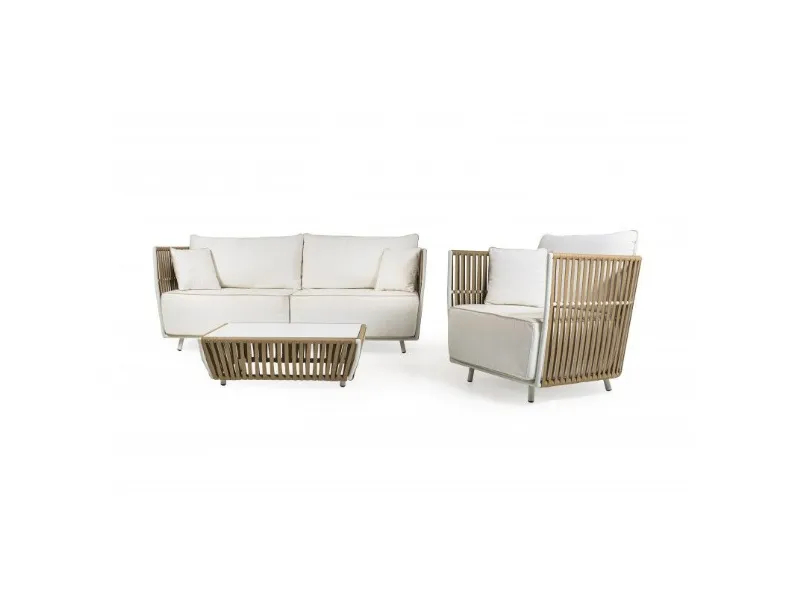 Arredo Giardino Set salotto gilda 4 pezzi Outlet etnico a prezzo scontato