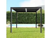 Outlet: Pergola bioclimatica 3x3 bianca/antracite. Arredo Giardino in offerta!