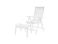Arredo Giardino Proloisirs Poltrona multiposizione elegance antracite con poggiapiedi bianca con uno sconto esclusivo